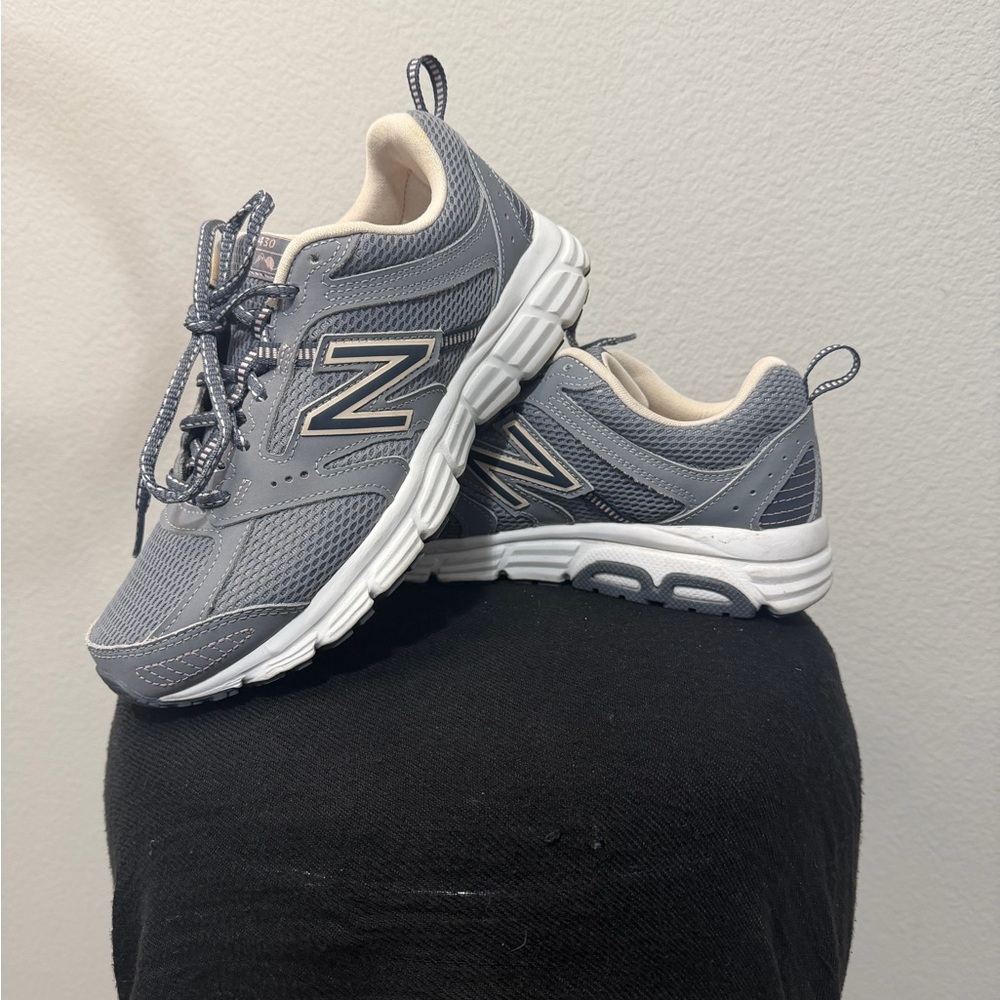 New Balance 430 Cream and Gray Sneakers